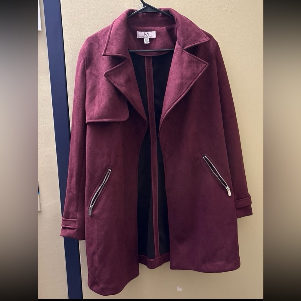 Magaschoni Deep Burgundy Trench Coat